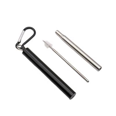 China 2019 Eco Products Disposable Tending Retractable Stainless Steel Straw for sale