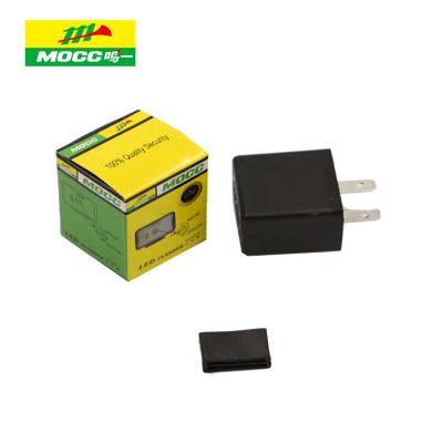 China Hot Sale ABS/Iron Waterproof Black Adjustable Frequency 12V 48V 60V Motorcycle Flasher Relay Optional for sale