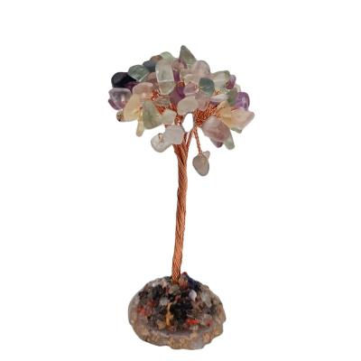 China Craft Crystal Natural Crystal Tree Gemstone China Agate Slab Chakra Tree Crystal Tree for sale