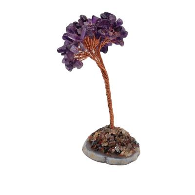 China Craft Crystal Natural Crystal Tree Gemstone China Agate Slab Chakra Tree Crystal Tree for sale