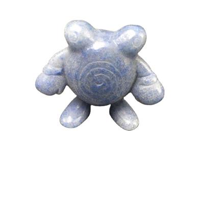 China China Wholesale Cute Animal Carved Crystal For Decoration Natural Blue Aventurine Blastoise poliwag for sale