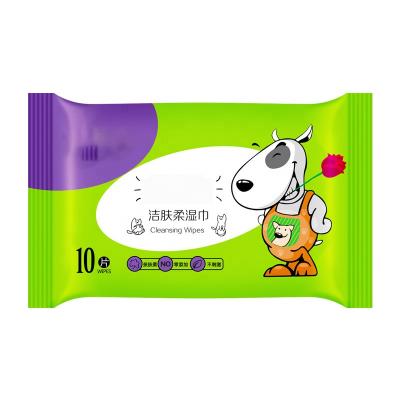 China Factory Free Sample Newborn Cleaning Babies Say 40packs Mini Wet Hand Mouth Wipes for sale