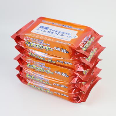 China 20PCS Choice Parent Daily Life Cleaning Disinfecting Wipes Whiten Free Cleaning Cloths Sniff Moisture Seal Cover for sale