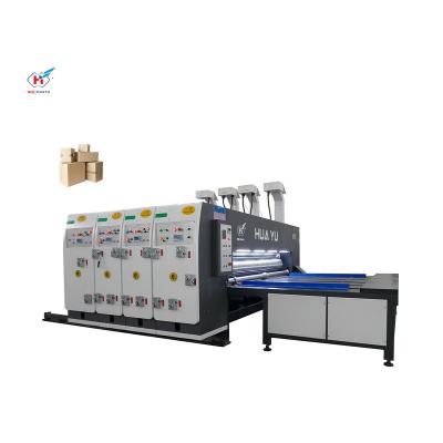 China Hotels Mini Box Flexo Printing Machine Corrugated Cardboard Forming Machine 4 Color Printing Slotting Machine for sale