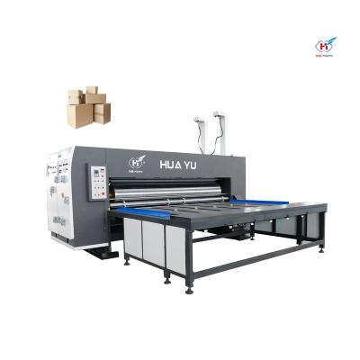 China Cardboard Box Making Machine Corrugated Cardboard Box Corrugated Box Semi-automatic 1 Color Printing Die Cutting Machine for sale