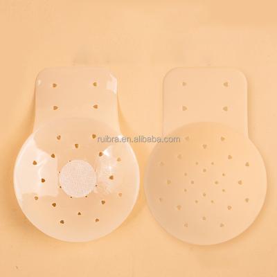 China Breathable Thin Adhesive Invisible Silicone Nipple Cover Sticker Nipple Sticker Women Lift Up Braries for sale