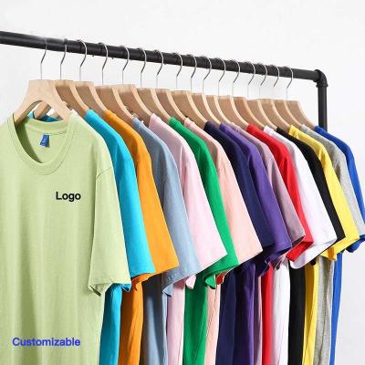 China Wholesale Custom Wholesale White Short T-shirt Solid Color Round Neck Round Neck Summer Anti-wrinkle Factory Casual Logo Printing T-shirt for sale