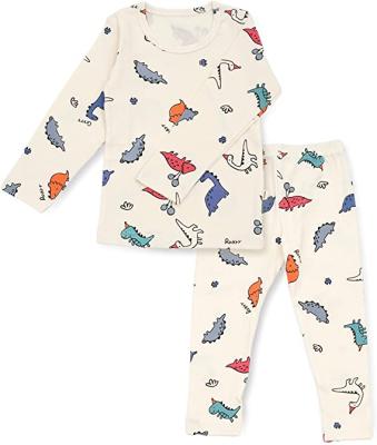 China Custom Pattern Baby Boy Girls Thermal Pajamas Set 24M-8T Kids Cute Toddler Tight Fit Pajamas Cotton Sleepwear for sale