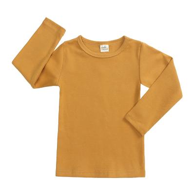 China Boys and girls breathable long-sleeved solid color heated elastic children's sleepwear children's home pajamas for sale