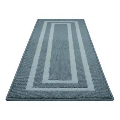 China Washable Light Gray Color Double Panel Design Washable Table Runners Non Slip Mat Machine Made for sale