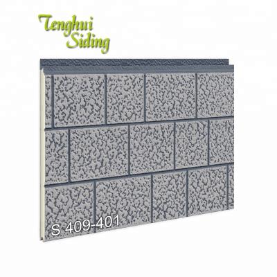 China Brick-concrete + superior villas + high quality steel construction roof sheet foam core sandwich panel facade for sale