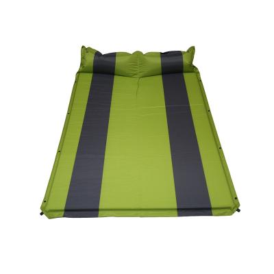 China Outdoor Foldable Inflatable Summer Air Sleep Pad With Pillow Inflatable Camping Mat for sale