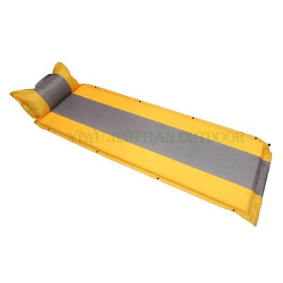 China Inflatable Camping PVC Foam Self Inflating Increasing Air Sleeping Mat Can Be Spliced ​​With Buttons And Inflatable Pillow for sale