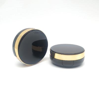 China Recycled Air 15g Gold Black Osmo Round Materials Low MOQ Empty BB Cream Container Case Cushion Plastic Packaging Box for sale