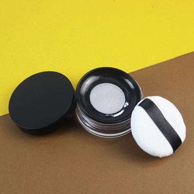 China Recycled Osmo Logo 10g Jars Materials Powder Cosmetic Loose Case Empty Cosmetic Box Compact With Strainer And Lid for sale