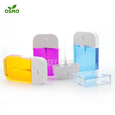 China Osmo Credit Card Body Mist 45ml 50ml Plastic Pump Spray Bottle Personal Care Refillable Type For Hand Sanitizer Perfume Alcohol for sale