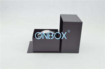 China Personalised Black Watch Packaging Box For Men 110 x 130 x 75 mm for sale