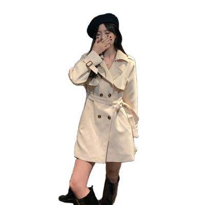 China Women's Central Institute of Statistics women's spring and autumn coat small and long windbrea for sale