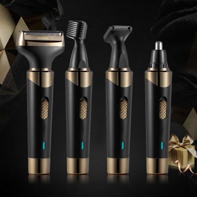 China Car 4 in 1 Rechargeable Electric Trimmer Men Ear Nose Beard Beard Shaver Face Hair Removal Eye Hair Removal Eye Trimmer for sale