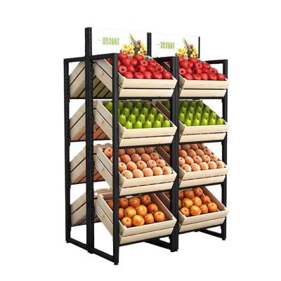 China 5 Layer Single Wooden Liquor Bottle Rack Display Dish Supermarket Shelf Side /fruit Vegetable Display Rack For Liquor Store/Fruit Shop for sale