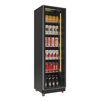 China Double-temperature red single door bull beverage fridge display refrigerators refrigeration equipment display cooler for store for sale