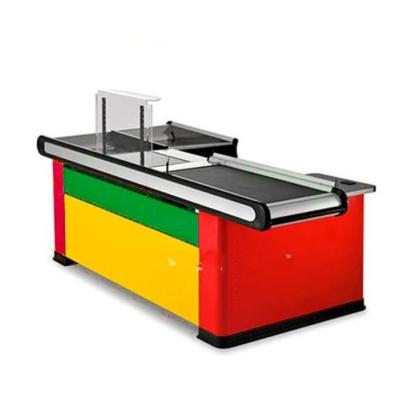 China Checkout Counter L Shape Cashier Checkout Counter For Grocery Store For Supermarket for sale