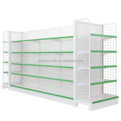 China Single Side Shelf 5 Layer Supermarket Shelf Mezzanine Layer Multi Grocery Store Display Rack Grocery Racks for sale