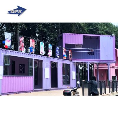 China Prefab Mobile Parking House 20ft 40ft Container House For Commercial Shop And Restaurant for sale