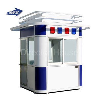 China Easy Install / Quick Building / Mobile / Durable Outdoor Metal Cut Out Prefab Police Cabin Security Cabin for sale