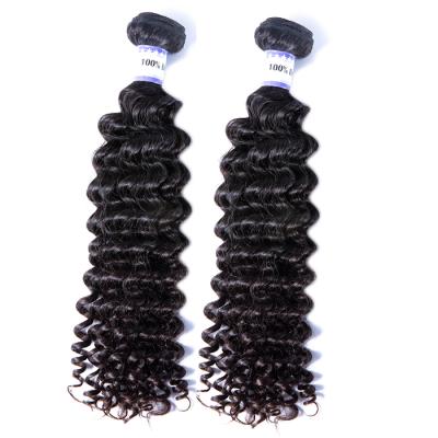 China Can be dyed with & #613; ironed & & bleached 100% weave extension weave best qualities and raw unprocessed brazilian deep curly hair weave bundles wholesale for sale