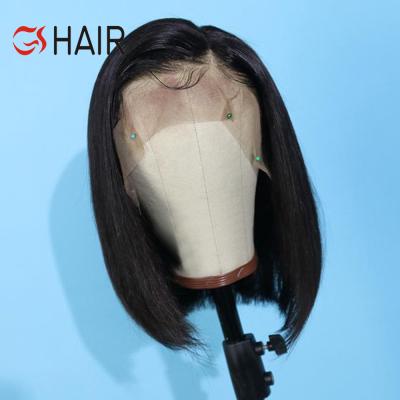 China Can be dyed with & #613; ironed & & Wholesale GS Hair Bleached Wigs Short Bob Lace Front Wigs, 8-16 Inch Bob Wigs For Black Women's Short, Hair Bob Wigs Vendor for sale