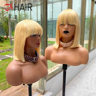 China Can be dyed with & #613; ironed & & Wholesale Bleached 613 Bob Wigs, Transparent Lace Front Human Hair Wigs, GS Blonde 100% Short Hair 8-16 Inch 613 Bob Wigs for sale