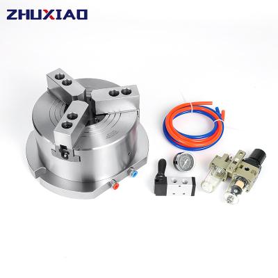 China Building Material Shops Zhuxiao 6 Inch Vertical Hollow Chuck XL06Q-3 Pneumatic Power Pneumatic Power Tapping Vertical Lathe Chuck Fixture For Drilling Milling for sale