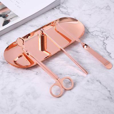 China Wholesale Durable Rose Gold Matte Black Candle Wick Sniffer Wick Sniffer Dipper Trimmer Candle Sniffer Tool Kit Gold Silver for sale