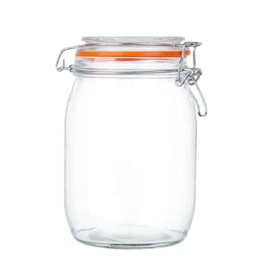 China Economic Freshness Preservation Wholesale Custom Design Kitchen Glass Jars For Souvenir for sale