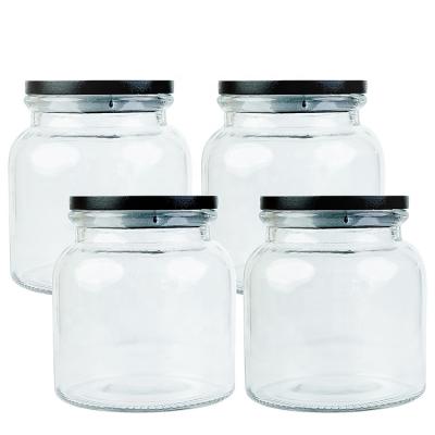 China 700ml Coffee Bean Storage Airtight Glass Jar Freshness Preservation for sale