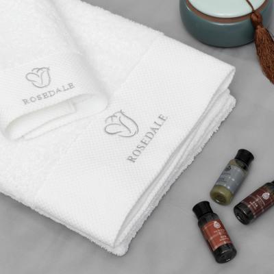 China Durable Good Quality Luxury 100% Cotton Hotel Face Bath Towel Set for sale