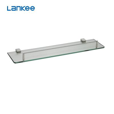 China Customized Stand Alone Sustainable Glass Bathroom Corner Shelf Customized for sale