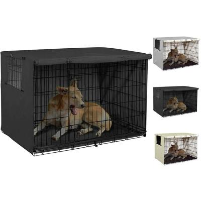 China Hot Selling Sustainable Product Polyester Pet Kennel Cover Durable Universal Fit 24 48 Inch Wire Dog Crate for sale