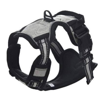 China Hot Selling Luxury Tactical Reflective No Pull Adjustable Soft Padded Pet Accessories Reflective Dog Harness for sale