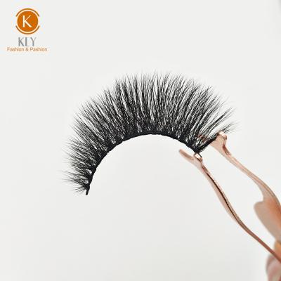 China Wholesale price conical mink eyelash with package box 3d faux mink eyelashes custom volume for sale