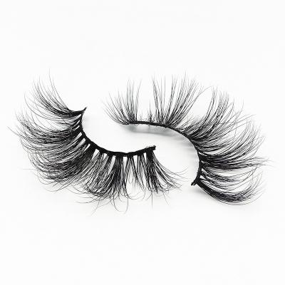 China Korean Mink Eyelashes Private Label Fluffy Long Tapered Faux Mink Volume Hand Made Eyelashes for sale