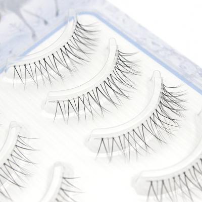 China Tapered Clear 3d Strip Lashes Good Quality 3d Mink Lashes Clear Strip Mink Lashes Beauty Product for sale