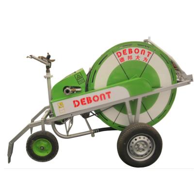 China Durable 360 ​​Degree Movable Irrigation With Turbine Gear Box Sprinkler Hose Reel Carretel Irrigador for sale