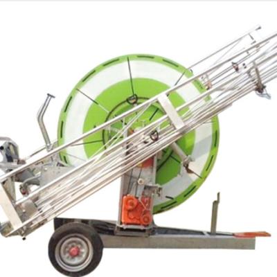 China Durable JP 75-300 360 Degree Movable Irrigation With Turbine Gear Box Sprinkler Hose Reel For Farm for sale