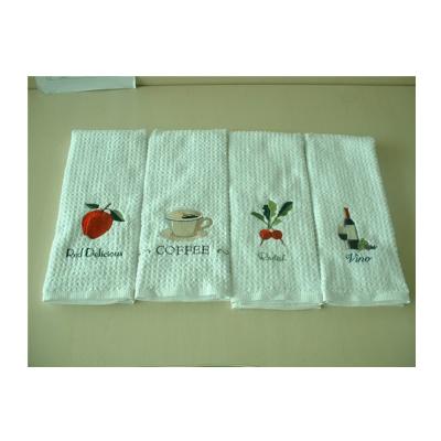 China Viable Cotton Embroidery Weave Waffle Tea Dish Towel Waffle Weave Tea Towel Waffle Tea Towel for sale