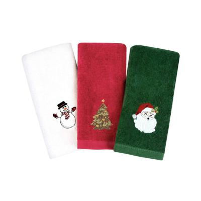 China Hebei Province Cotton Kitchen Hand Towel Christmas Hand Towels QUICK DRY Embroidered Hand Towel for sale