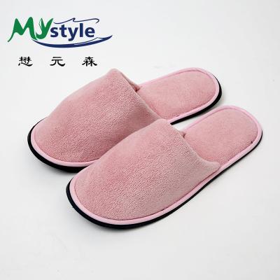 China Hebei Province Microfiber Hotel Slippers Anti-slippery Slippers Men's Women's Unisex Slippers for sale