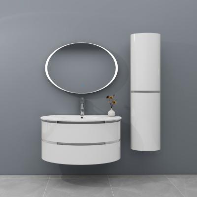 China Modern Hot Sale PVC Bathroom Cabinet Combination Complete Bathroom Set European Plunge Basin for sale