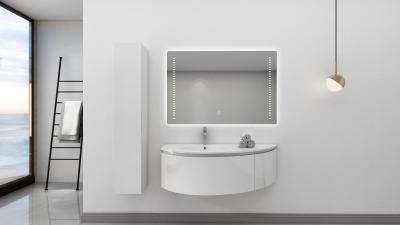 China Modern minimalist modern bathroom sink cabinet with side cabinet PVC bathroom furniture combination for sale